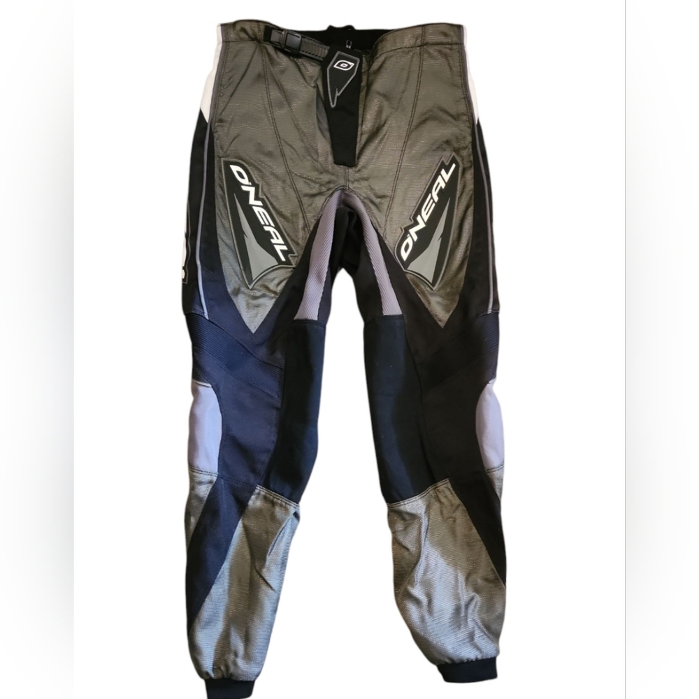 O'NEAL Motocross Racing Elements Pants Black Gray Mens Size 30" *Vtg*